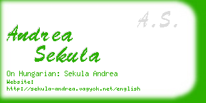 andrea sekula business card